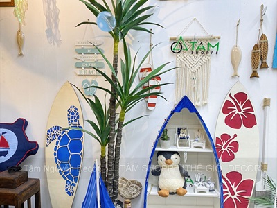 Ván lướt sóng decor Summer cao 90cm [Gỗ dày - chuẩn đẹp] VLS-11